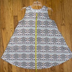 Sleeveless Geometric Pattern Tunic Top/Dress